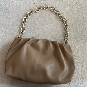 Light Brown/Tan Chunky Chain Bag